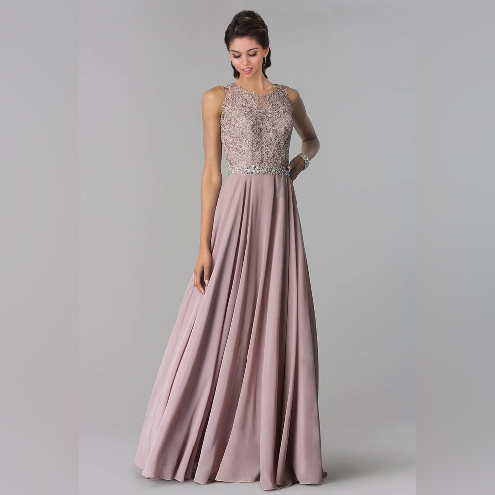 Champagne Flowing dress  GLS GL2417P